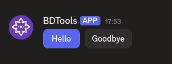 Action row with buttons example