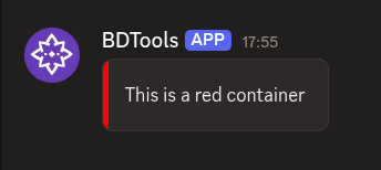 Red container example